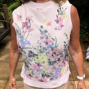 TED BAKER Floral Print MIIYAA PERGOLA Sleeveless knit
